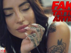 Hot Tattooed Brunette gif