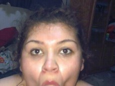 Chubby latina swallows it all gif
