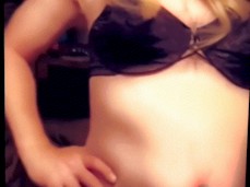 sissy boi blond wig gif