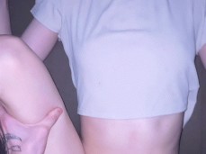 Skinny girl missionary vertical video gif