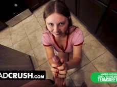 innocent sweet Zoey Zimmer make handjob gif