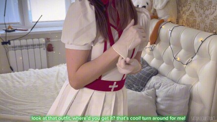 Russian Girl Gloving