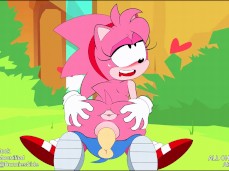 Cumshot in Amy Rose's vagina gif