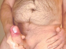 Beefy, bearded, hairy, hung, uncut, str8 Brit shoots creamy load 0256-1 10 gif