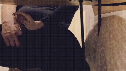 handjob under the table