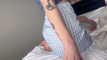 laying down