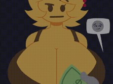 yellow girl stickman gif