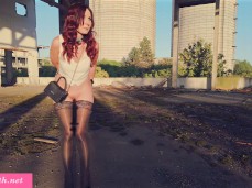 slut getting caught naked gif