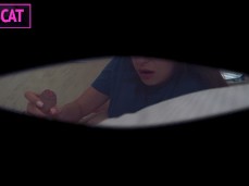 Sneaky handjob From Mom gif