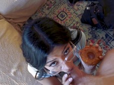 step sis gets bro to glaze her donut gif