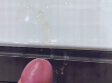 Hung, uncut Spanish stud squirts a huge load all over the bathroom 0004-1 gif